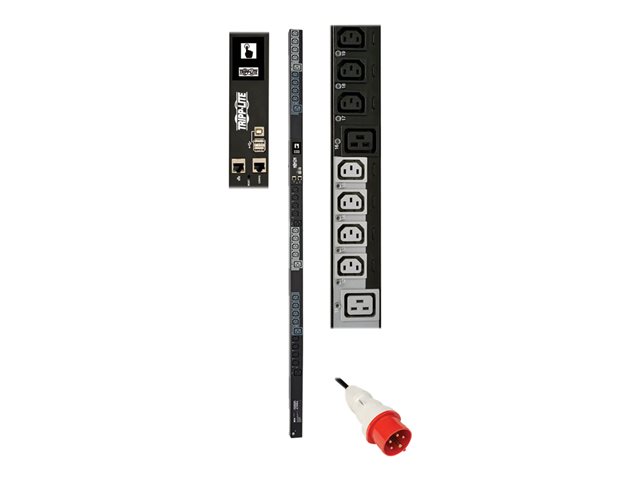 Tripp Lite 11.5kW 3-Phase Switched PDU - 24 C13 & 6 C19 Outlets, IEC 309 16/20A Red, 0U, Outlet Monitoring, TAA - power distribution unit - 11.5 kW - TAA Compliant