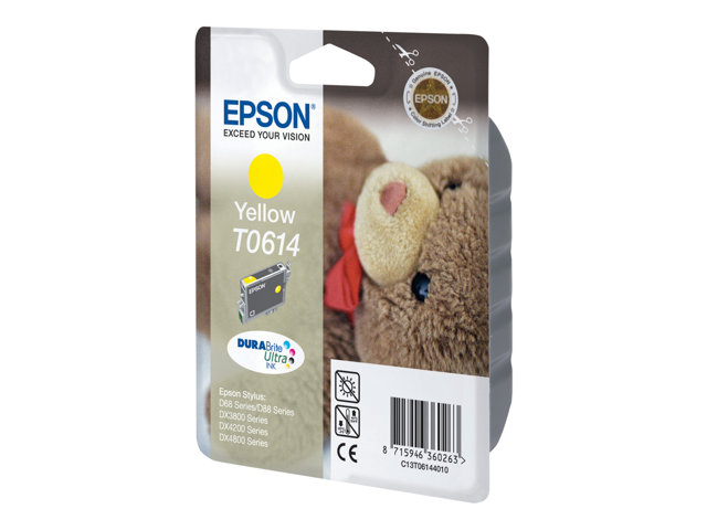 Epson Ink Cartridges, DURABrite" Ultra, T0614, Teddybear, Singlepack, 1 x 8.0 ml Yellow