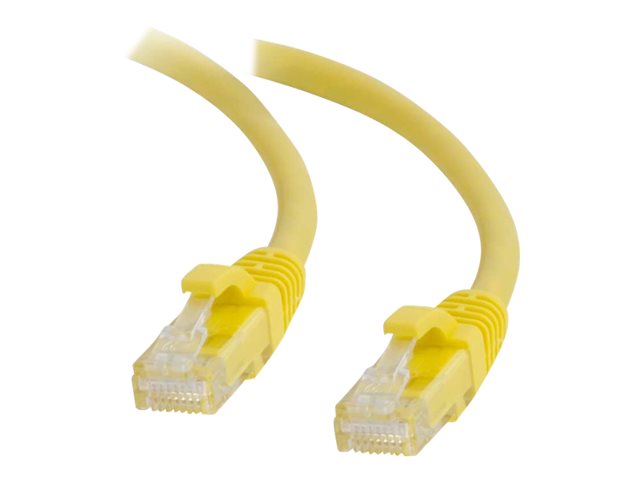 C2G Cat5e Booted Unshielded (UTP) Network Patch Cable - Patch cable - RJ-45 (M) to RJ-45 (M) - 50 cm - UTP - CAT 5e - molded, snagless, stranded - yellow