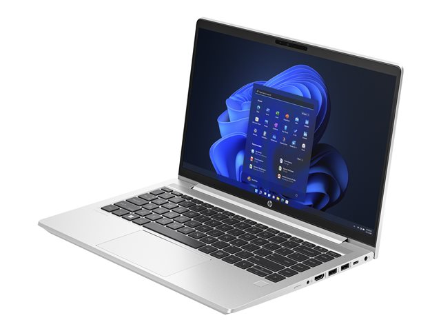 HP ProBook 445 G10 Notebook - 177-degree hinge design - AMD Ryzen 5 - 7530U / up to 4.5 GHz - Win 11 Pro - Radeon Graphics - 8 GB RAM - 256 GB SSD NVMe - 14" IPS 1920 x 1080 (Full HD) - Gigabit Ethernet - Wi-Fi 6E, Bluetooth - pike silver aluminium - kbd: