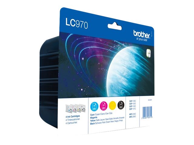 Brother LC970VALBP - 4-pack - black, yellow, cyan, magenta - original - ink cartridge