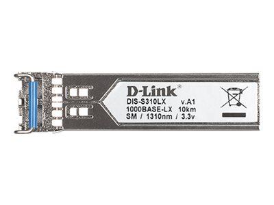 D-Link DIS S310LX - SFP (mini-GBIC) transceiver module - 1GbE - 1000Base-LX - LC single-mode - up to 10 km