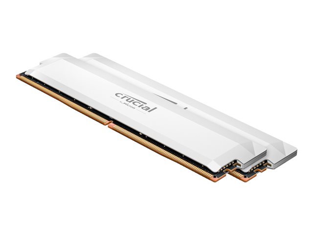 Crucial Pro - Overclocking Edition - DDR5 - kit - 32 GB: 2 x 16 GB - DIMM 288-pin - 6400 MT/s / PC5-51200 - CL38 - 1.35 V - unbuffered - non-ECC - white