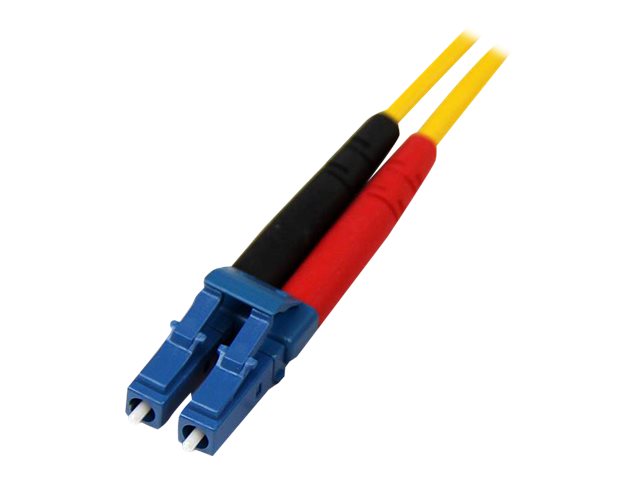 StarTech.com 4m Fiber Optic Cable - Single-Mode Duplex 9/125 - LSZH - LC/LC - OS1 - LC to LC Fiber Patch Cable (SMFIBLCLC4) - Patch cable - LC single-mode (M) to LC single-mode (M) - 4 m - 4 m - fibre optic - duplex - 9 / 125 micron - OS1 - molded - yello