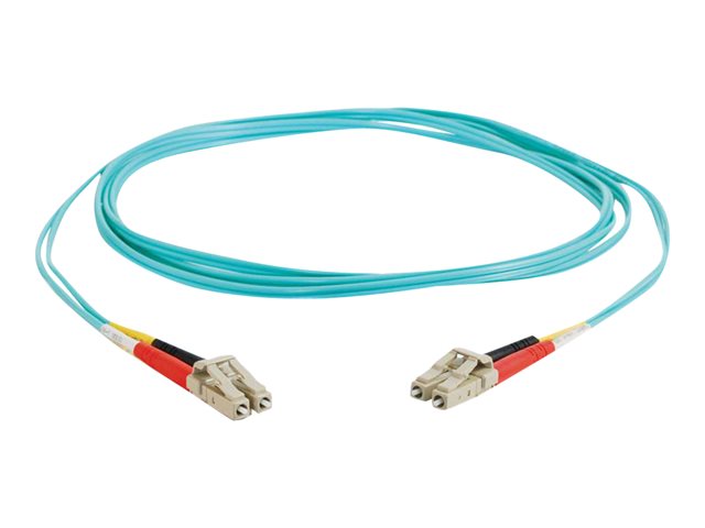 C2G LC-LC 10Gb 50/125 OM3 Duplex Multimode PVC Fiber Optic Cable (LSZH) - Network cable - LC multi-mode (M) to LC multi-mode (M) - 2 m - 2 m - fibre optic - duplex - 50 / 125 micron - OM3 - halogen-free - aqua