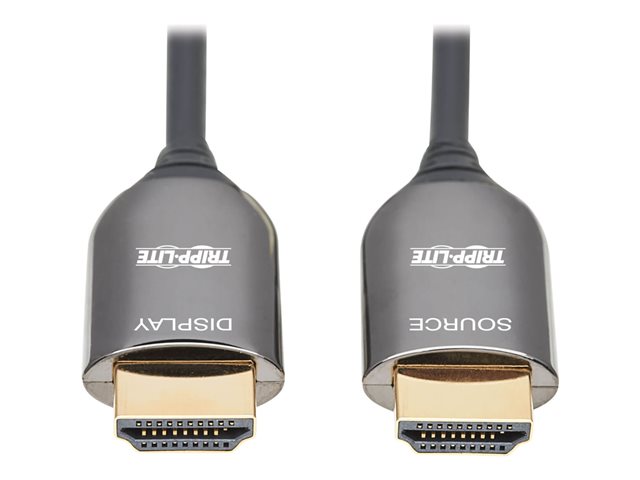 Eaton Tripp Lite Series Fiber Active Optical Cable (AOC) 8K HDMI Plenum-Rated - UHD @ 60 Hz, HDR, M/M, Black, 10 m - HDMI cable with Ethernet - 10 m
