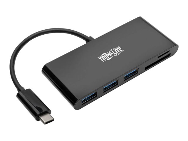 Eaton Tripp Lite series USB C Hub Multiport w/ 3x USB-A Hub Micro SD, SD/MMC Card Reader, USB Type C, USB-C, USB Type-C - hub - 3 ports