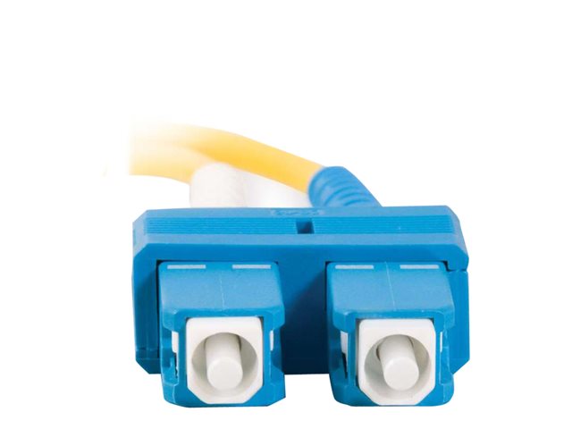 C2G SC-SC 9/125 OS1 Duplex Singlemode PVC Fiber Optic Cable (LSZH) - Patch cable - SC single-mode (M) to SC single-mode (M) - 10 m - 10 m - fibre optic - duplex - 9 / 125 micron - OS1 - halogen-free - yellow