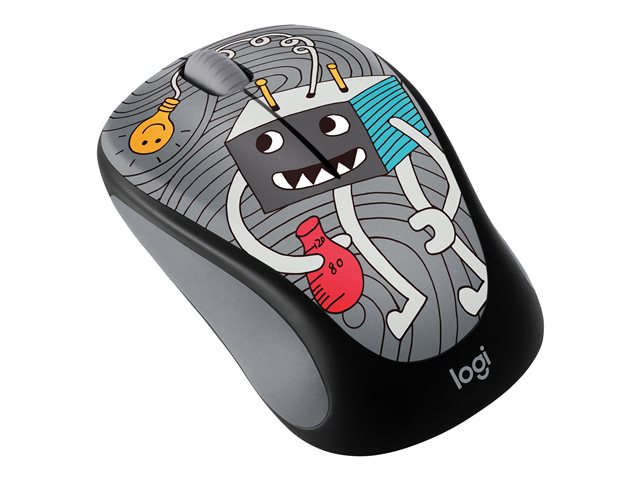 Logitech Doodle Collection M238 - Mouse - optical - 3 buttons - wireless - 2.4 GHz - USB wireless receiver - Lightbulb