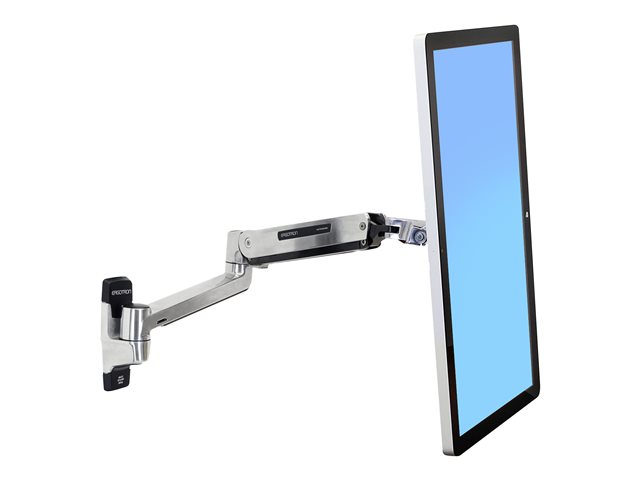 Ergotron LX HD Sit-Stand Wall Mount LCD Arm - Wall mount for LCD display - aluminium - polished aluminium - screen size: up to 46"