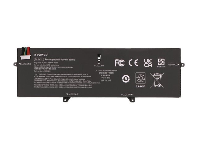 2-Power Main Battery Pack - laptop battery - 7.7 V - Li-pol - 6800 mAh - 52 Wh