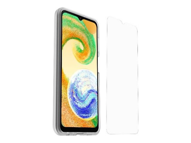OtterBox React Series - Back cover for mobile phone - polycarbonate, synthetic rubber - clear - with Trusted Glass screen protector