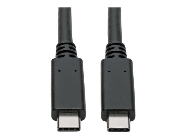 Eaton Tripp Lite Series USB-C Cable (M/M) - USB 3.2, Gen 2 (10 Gbps), 5A (100W) Rating, USB-IF Certified, Thunderbolt 3 Compatible, 3 ft. (0.91 m) - USB cable - USB-C (M) to USB-C (M) - USB 3.1 Gen 2 / Thunderbolt 3 - 5 A - 90 cm - black