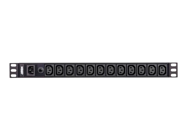 ATEN Basic PDU PE0112G - Power distribution unit (rack-mountable) - AC 100-240 V - 2400 VA - input: IEC 60320 C14 - output connectors: 12 (12 x IEC 60320 C13) - 1U - 3.05 m cord