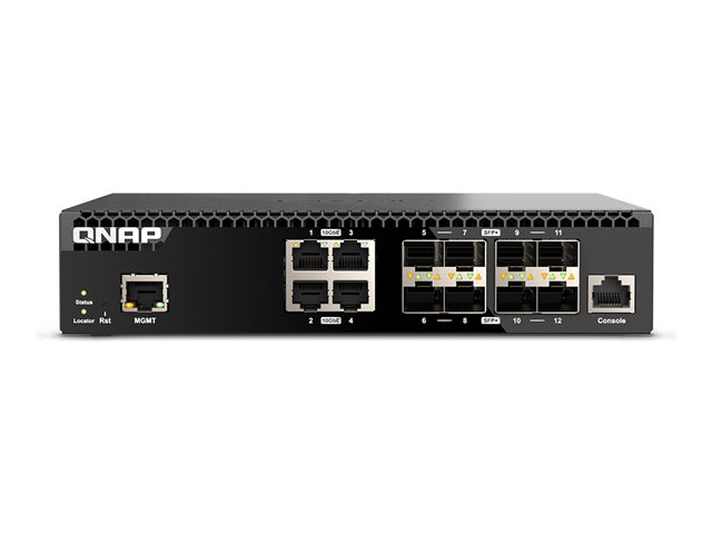 QNAP QSW-M3212R-8S4T - switch - 12 ports - Managed - rack-mountable