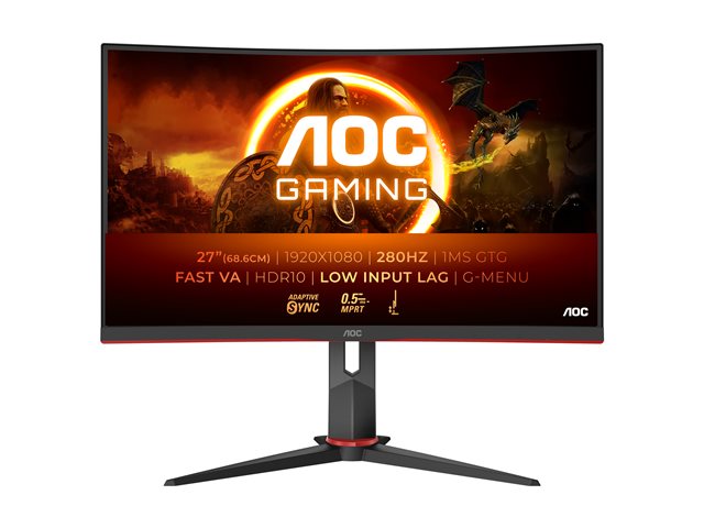 AOC Gaming C27G2Z3/BK - LED monitor - curved - Full HD (1080p) - 27" - HDR