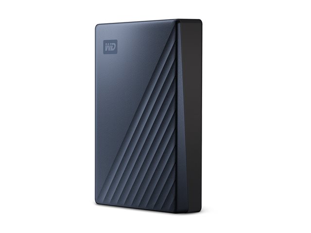 WD My Passport for Mac WDBEJA0060BBL - Hard drive - encrypted - 6 TB - external (portable) - USB 3.2 Gen 1 (USB-C connector) - 256-bit AES - blue