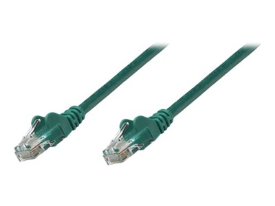 Intellinet Network Patch Cable, Cat5e, 20m, Green, CCA, U/UTP, PVC, RJ45, Gold Plated Contacts, Snagless, Booted, Lifetime Warranty, Polybag - patch cable - 20 m - green