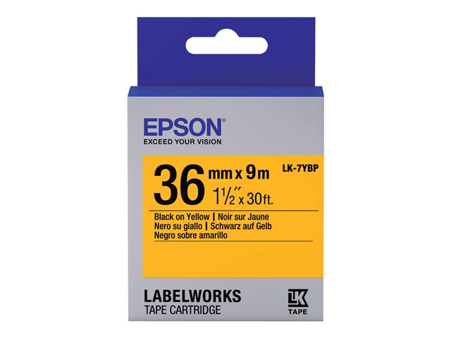 Epson LabelWorks LK-7YBP - label tape - 1 cassette(s) - Roll (3.6 cm x 9 m)