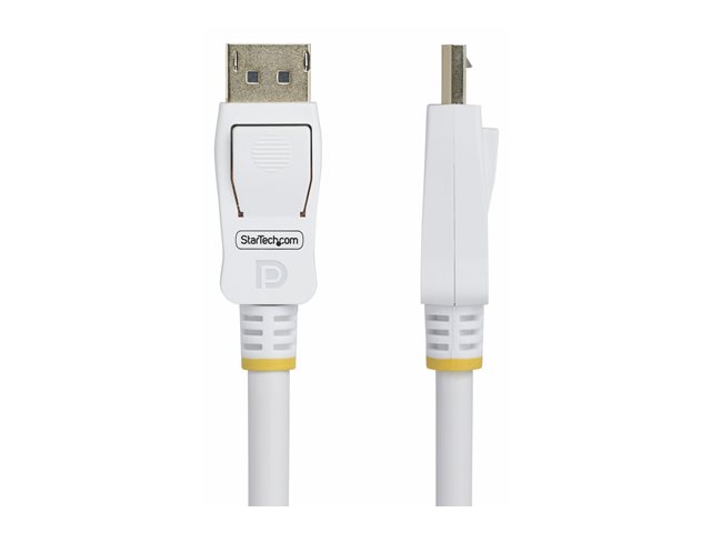 StarTech 6ft White VESA Certified DisplayPort 1.2 Cable with Latches - DisplayPort cable - DisplayPort (M) latched to DisplayPort (M) latched - DisplayPort 1.2 - 1.8 m - halogen-free, passive, 4K60Hz support, 1080p support 240Hz, 2K144Hz support - white