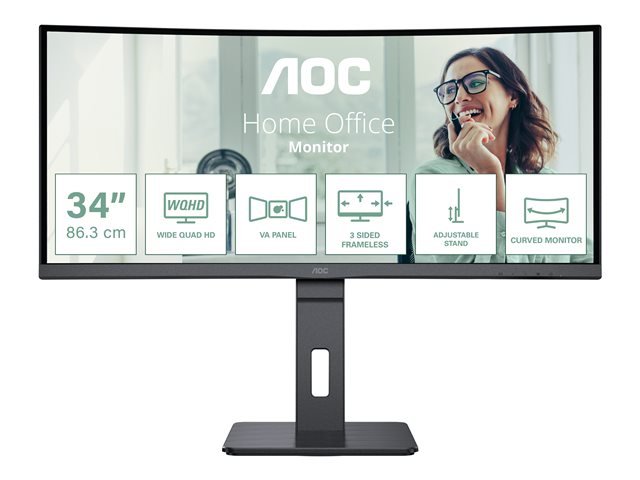 AOC Pro-line CU34P3CV - P3 Series - LED monitor - curved - 34"