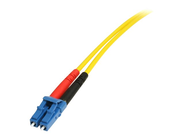 Startech 4m Fiber Optic Cable - Single-Mode Duplex 9/125 - LSZH - LC/SC - OS1 - LC to SC Fiber Patch Cable (SMFIBLCSC4) - Patch cable - SC single-mode (M) to LC single-mode (M) - 4 m - 4 m - fibre optic - duplex - 9 / 125 micron - OS1 - molded - yellow