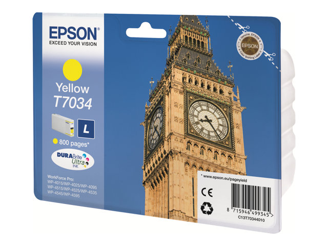 INK CARTRIDGE L YELLOW 0.8K WP4000/4500 SERIES