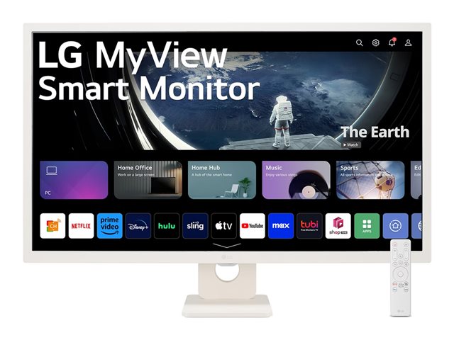 LG MyView 32SR50F-W - LED monitor - Smart - 32" (31.5" viewable) - 1920 x 1080 Full HD (1080p) - IPS - 250 cd/m² - 1200:1 - HDR10 - 8 ms - 2xHDMI - speakers