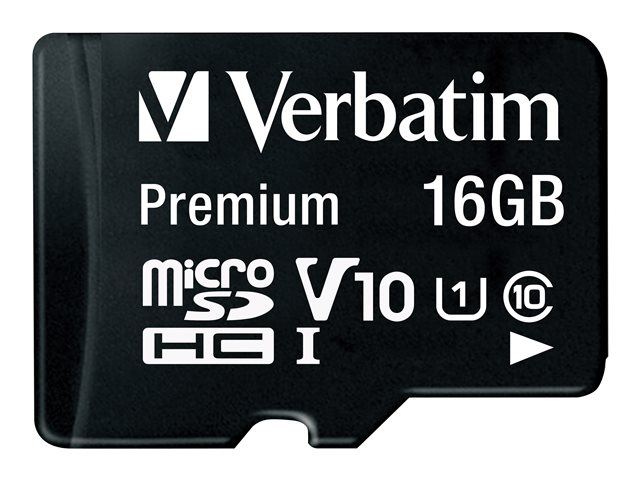 MICRO SDHC CARD 16GB CLASS10 INCL ADAPTER R: 10MB/S W: 10MB/