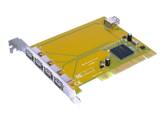 Lindy USB Card - 4+1 Port USB 2.0 - USB adapter - PCI - 4 ports