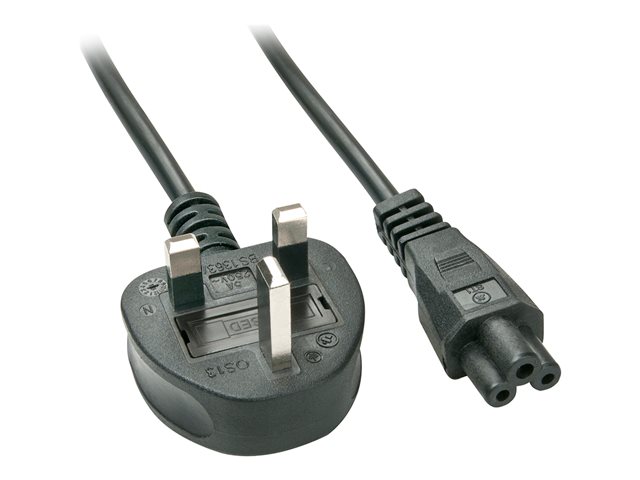 2M MAINS POWER CABLE UK 3 PIN PLUG TO IEC C5