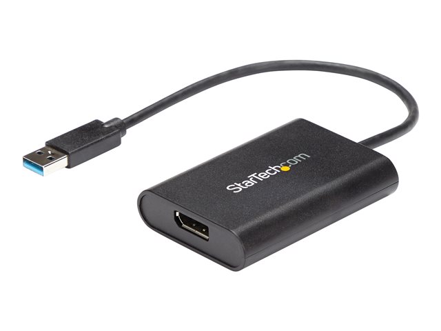 StarTech USB 3.0 to DisplayPort Adapter - 4K 30Hz - External Video & Graphics Card - Dual Monitor Display Adapter - Supports Windows (USB32DPES2) - DisplayPort adapter - TAA Compliant - USB Type A (M) to DisplayPort (F) - USB 3.0 - 20 cm - 4K30Hz (3840 x