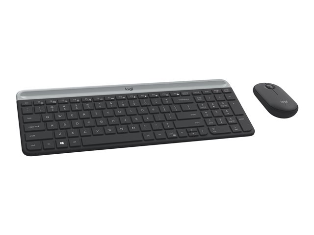 Logitech Slim Wireless Combo MK470 - keyboard and mouse set - French - graphite Input Device
