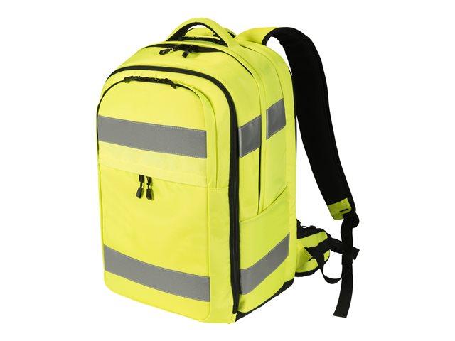 DICOTA Hi-Vis - Rucksack - 32-38 litres - thermoplastic polyurethane (TPU), 600D RPET - yellow