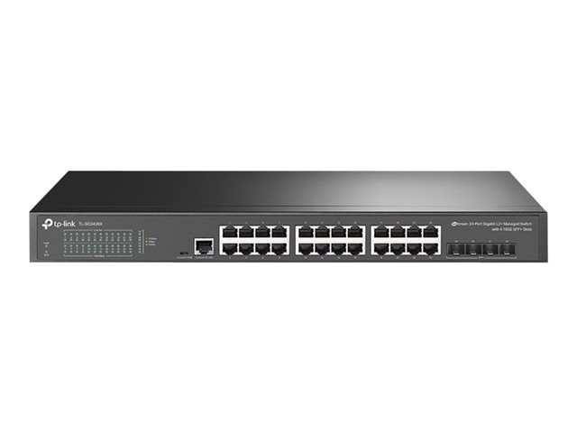 TP-Link JetStream TL-SG3428X - V1 - switch - Managed - 24 x 10/100/1000 + 4 x 10 Gigabit SFP+ - rack-mountable