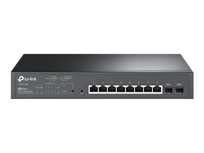 TP-Link JetStream TL-SG2210MP V4 - Switch - smart - 8 x 10/100/1000 (PoE+) + 2 x SFP - rack-mountable, desktop - PoE+ (150 W)