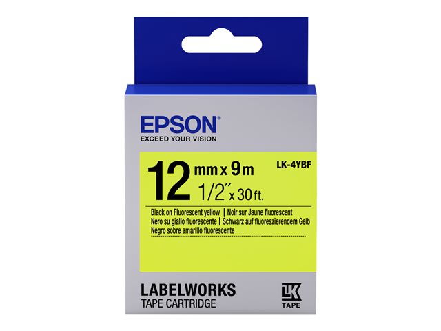 Epson LabelWorks LK-4YBF - label tape - 1 cassette(s) - Roll (1.2 cm x 2.9 m)