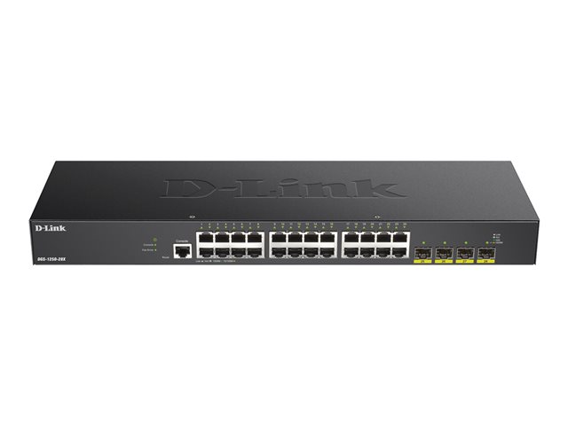 D-Link DGS 1250-28X - Switch - L3 Lite - smart - 24 x 10/100/1000 + 4 x 10 Gigabit SFP+ - rack-mountable