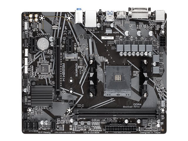Gigabyte A520M H - 1.0 - motherboard - micro ATX - Socket AM4 - AMD A520