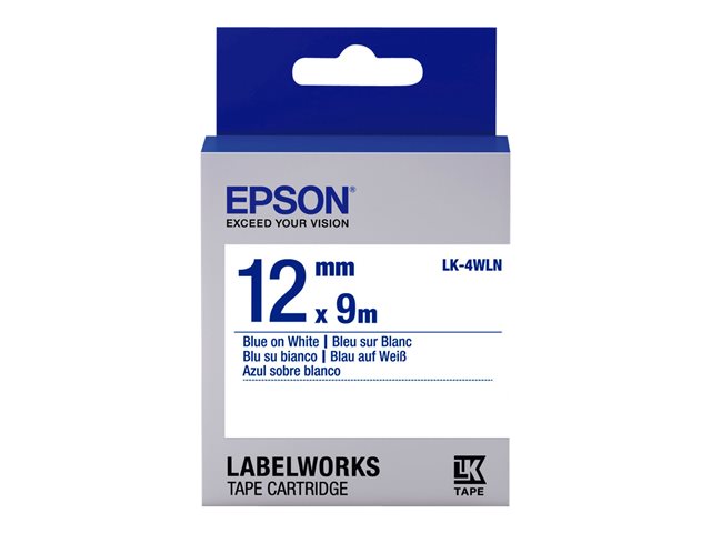 Epson LabelWorks LK-4WLN - label tape - 1 cassette(s) - Roll (1.2 cm x 9 m)