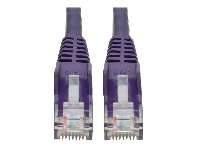 Eaton Tripp Lite Series Cat6 Gigabit Snagless Molded (UTP) Ethernet Cable (RJ45 M/M), PoE, Purple, 2 ft. (0.61 m) - patch cable - 60 cm - purple