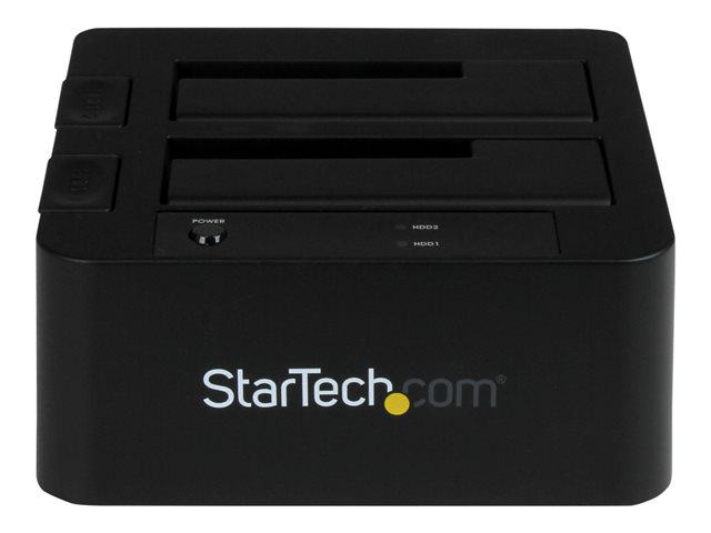 StarTech.com Dual-Bay USB 3.0 eSATA to SATA Hard Drive Docking Station, USB Hard Drive Dock, External 2.53.5 SATA IIIIII, SSDHDD Docking Station, Hot-Swap Hard Drive Bays - Top-Loading - storage controller - SATA 6Gb/s - eSATA 6Gb/s, USB 3.0