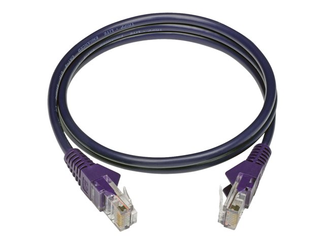 Eaton Tripp Lite Series Cat5e 350 MHz Snagless Molded (UTP) Ethernet Cable (RJ45 M/M), PoE - Purple, 3 ft. (0.91 m) - patch cable - 90 cm - purple