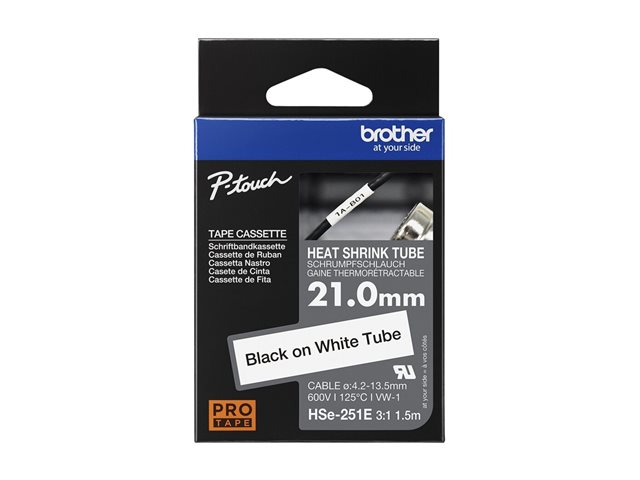 Brother HSe-251E - heat shrink tube tape - 1 cassette(s) - Roll (2.1 cm x 1.5 m)