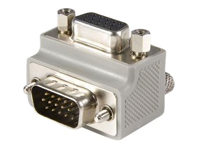 StarTech.com Right Angle VGA Adapter - Right Angle VGA to VGA - Male/Female - Type 1 - VGA Adapter Cable (GC1515MFRA1) - VGA adapter