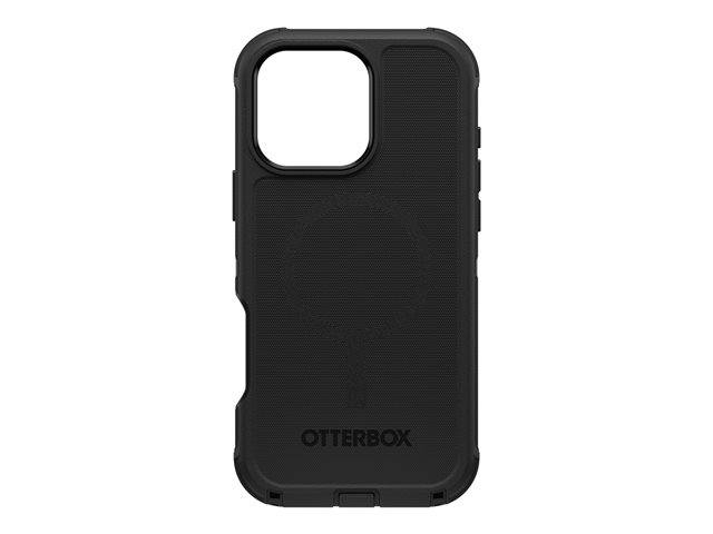 OtterBox Defender Series - Back cover for mobile phone - MagSafe compatibility - silicone - black - for Apple iPhone 16 Pro Max