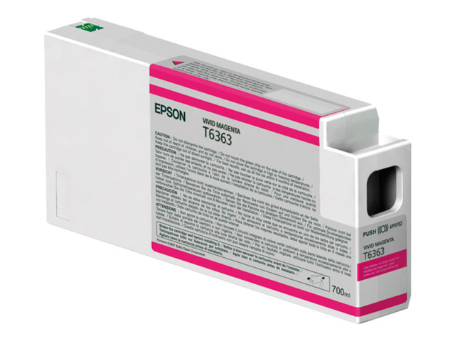Epson Ink Cartridges, Ultrachrome K3 Vivid Magenta, T636300, Singlepack, 1 x 700.0 ml Vivid Magenta