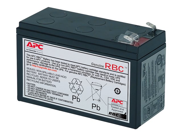 APC Replacement Battery Cartridge #17 - UPS battery - 1 x battery - Lead Acid - black - for P/N: BE850G2, BE850G2-CP, BE850G2-FR, BE850G2-IT, BE850G2-SP, BVN900M1, BVN950M2