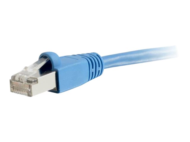 C2G Cat6a Booted Shielded (STP) Network Patch Cable - patch cable - 0.5 m - blue