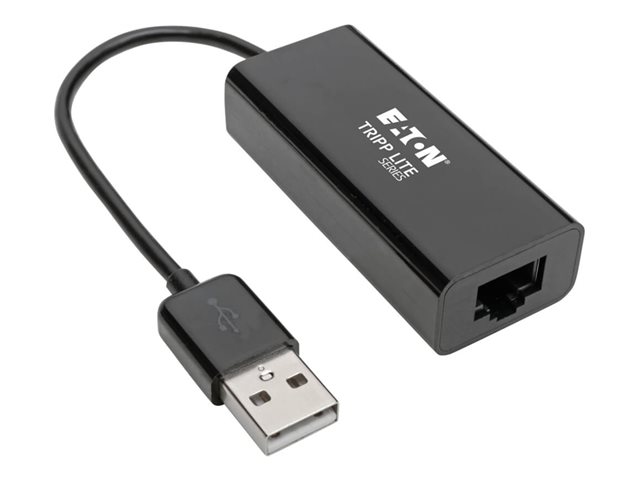 Eaton Tripp Lite Series USB 2.0 Hi-Speed to Gigabit Ethernet NIC Network Adapter White 10/100 Mbps - network adapter - USB 2.0 - 10/100 Ethernet
